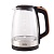 Чайник Centek CT-0065 <Beige> стекло, 1.7л 2200Вт, LED-подсветка, мерная шкала, защита от вкл б/воды