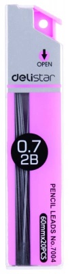 Грифель Deli E7004 0.7мм 2B (20гриф) туба