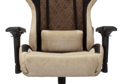 Кресло игровое Бюрократ VIKING 7 KNIGHT Fabric коричневый текстиль/эко.кожа с подголов. крестовина металл
