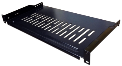 Полка стационарная Lanmaster TWT-CB-SFBF300-1U/18 1U нагр.:18кг. 19" 300мм черный (упак.:1шт)