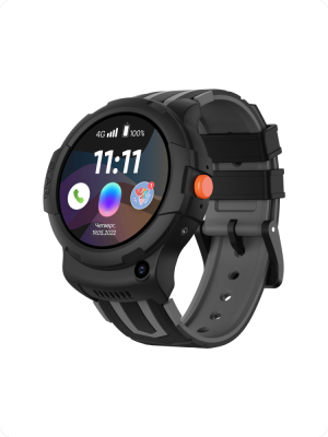 Детские умные часы телефон Elari Kidphone 4G Wink черный