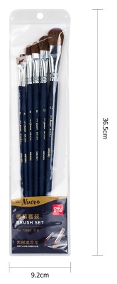 Набор кистей Deli 73895 Nuevo дерев.лакир.ручка