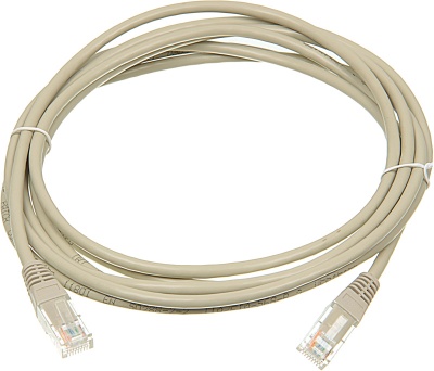 Патч-корд Lanmaster UTP TWT-45-45-3.0-GY UTP вилка RJ-45-вилка RJ-45 кат.5е 3м серый ПВХ