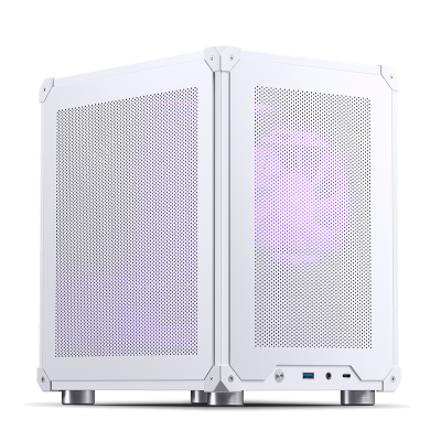 Корпус без блока питания Case JONSBO C6-ITX, Micro-Tower, no fan, 1xUSB-A 3.0 + 1xUSB-C 3.1, mDTX, mITX White