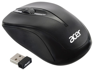 Мышь Acer OMR131 черный оптическая (1000dpi) беспроводная USB для ноутбука (3but)