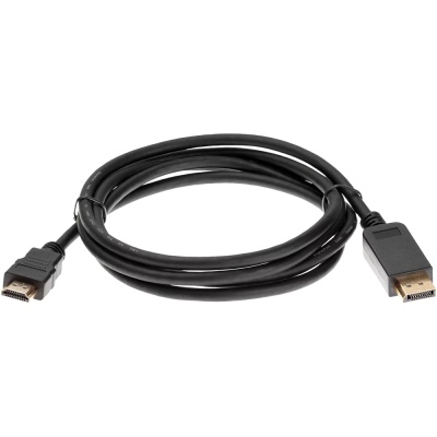 Кабель-переходник DisplayPort M-> HDMI M 4K@30Hz 1.8m iOpen (Aopen/Qust) <ACG608-1.8M> VCOM Кабель-переходник AOpen/Qust DisplayPort M/HDMI M (ACG608-1.8M)