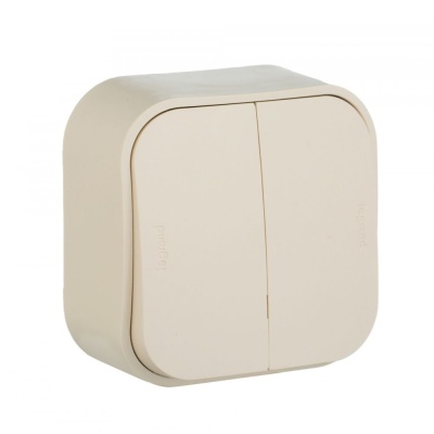 Выключатель Legrand Quteo откр. 2кл. IP20 слоновая кость (782232)