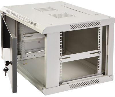 Шкаф настенный серии Pro, 12U 600x450, стеклянная дверь (TWT-CBWPG-12U-6x4-GY)