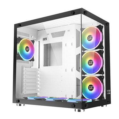 Корпус Xigmatek Aquarius Plus White EN46430 ATX, USB3.0x2+USB2.0x1, Front &Left TG, 7PCS AY120 Fan, EN46430 Frontx3+Bottomx3+Rearx1