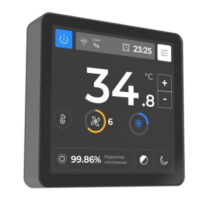 Универсальный настенный ПЛК Zentec Z037-5 с сенсорным управлением. Цветной дисплей