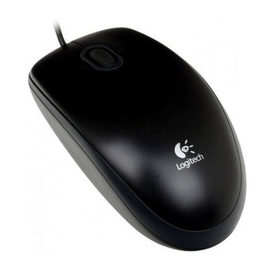 Мышь Logitech B100 Black (черная, оптическая 800dpi, USB, 1.8м) (арт. 910-005547, M/N: M-U0026)