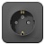 Systeme electric BLNRA011116 BLANCA О/У РОЗЕТКА с заземлением со шторк. ИЗОЛ.ПЛ., 16А, 250В, АНТРАЦИТ