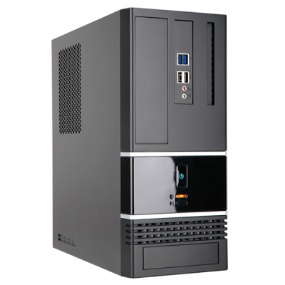 Корпус Slim Case InWin BK623  Black 400W 2*USB2.0+2*USB3.0 Audio mATX (6132049)