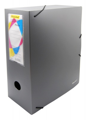 Папка архивная на резинке Silwerhof Perlen 311915-77 полипропилен 1мм корешок 100мм A4 серебристый металлик