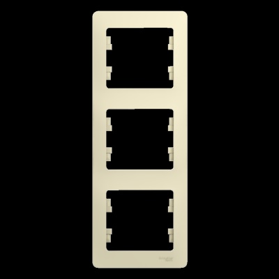 Systeme electric GSL000207 GLOSSA 3-постовая РАМКА, вертикальная, БЕЖЕВЫЙ