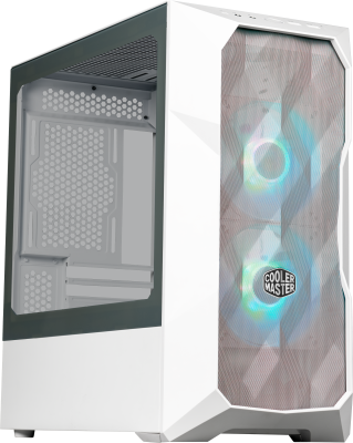 Корпус без блока питания/ Cooler Master MasterCase TD300 Mesh, USB3.0x2, 2x120ARGBFans, White, mATX, w/o PSU