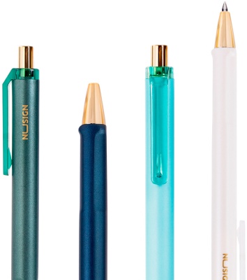 Ручка гелев. Deli Nusign NS557 ассорти черные автоматическая линия 0.5мм