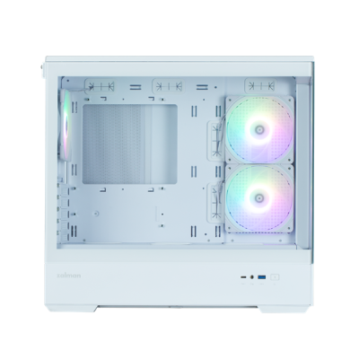 Корпус ZALMAN P30 V2, MATX, WHITE, WINDOW, 2x3.5", 3x2.5", 1xUSB TYPE-C, 1xUSB3.0, SIDE 2x120mm ARGB, REAR 1x120mm ARGB, VGA support (P30 White V2)