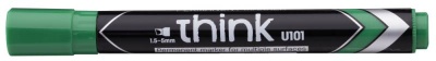 Маркер перманентный Deli EU10150 Think скошенный пиш. наконечник 1.5-5мм зеленый
