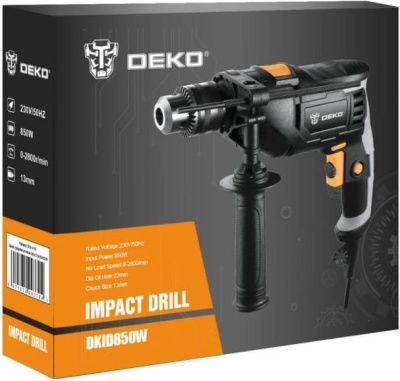Дрель ударная Deko DKID850W 850Вт патрон:быстрозажимной реверс (063-4155)