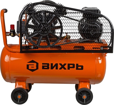 Компрессор поршневой Вихрь КМП-400/50Р масляный 400л/мин 50л 2500Вт оранжевый/черный