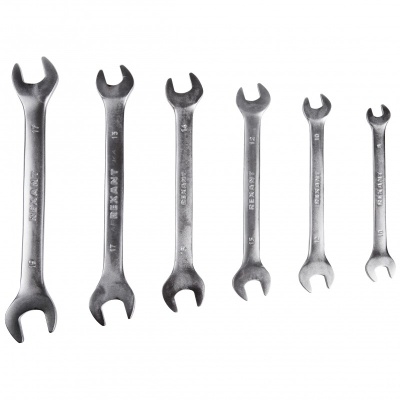 Rexant (12-5843) Набор ключей рожковых (8-19мм), 6 шт, CrV, зеркальное хромирование