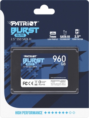 Накопитель SSD Patriot SATA III 960Gb PBE960GS25SSDR Burst Elite 2.5"