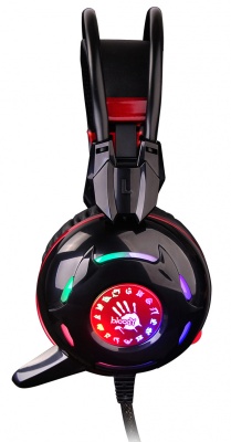 Наушники с микрофоном A4Tech Bloody G300 черный/красный 1.8м мониторные оголовье (G300 BLACK+RED)