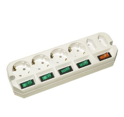 Сетевой удлинитель Most A16 3м (6 розеток) белый (пакет ПЭ)