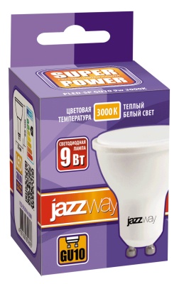 Лампа светодиодная LED 9Вт MR16 GU10 теплый