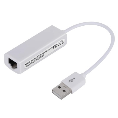 Bion Переходник с кабелем USB A - RJ45, 100мб/с, белый [BXP-A-USBA-LAN-100]