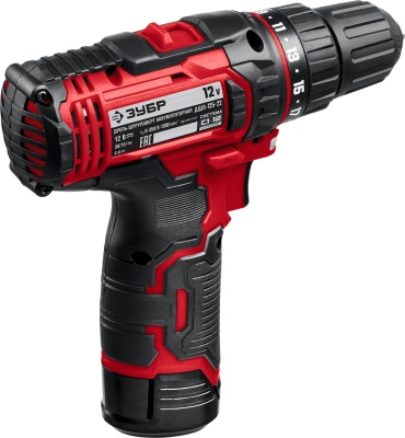 Дрель-шуруповерт Зубр ДШЛ-125-22 аккум. патрон:быстрозажимной