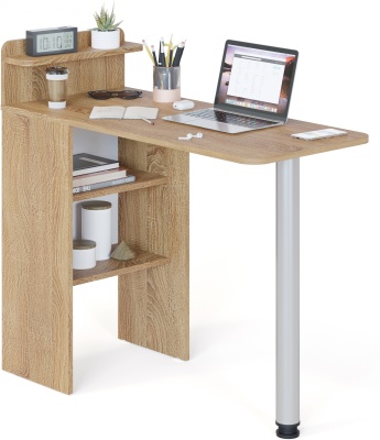 Стол для компьютера Сокол СП-19 складн. столешница ЛДСП дуб сонома каркас хром (00-00013783)