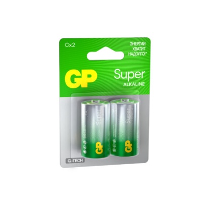 Алкалиновые батарейки GP Super Alkaline G-Tech 14А типоразмера C - 2 шт. на блистере (2 шт.)
