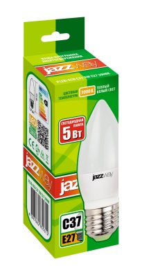 Лампа светодиодная LED 5вт E27 400Лм теплый матовая свеча 230V/50Hz ECO