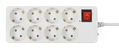 Сетевой фильтр Buro 800SH-5-W 5м (8 розеток) белый (коробка)