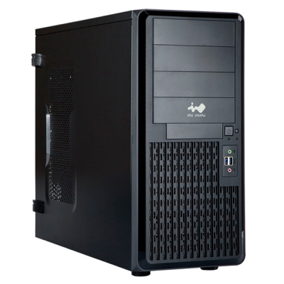 Корпус Midi Tower InWin PE689 Black 650W B65E 80plus Bronze USB3.0*2+A(HD)+front fan 120mm*1+rear fan 120mm*1+ 2*2SATA+1*1SATA / holes for SL20” RACKMOUNT (6188705)