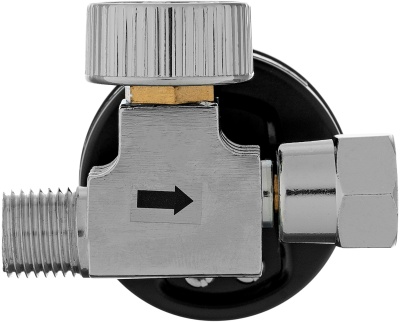 Регулятор давления с манометром для краскораспылителя K1500, 12 бар, 1/4" Denzel