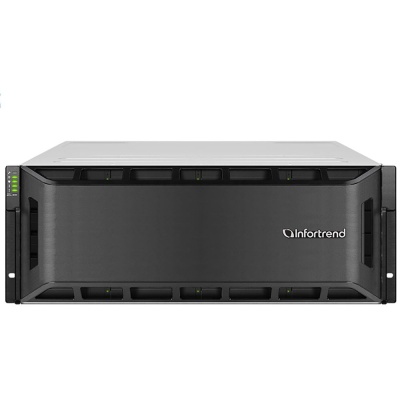 Платформа СХД Infortrend GS2024R01C0FD-8U32  |  EonStor GS 2000 4U/24bay, cloud-integrated unified storage, supports NAS, block, object storage and cloud gateway, dual redundant co ntroller subsystem including 2x12Gb/s SAS EXP. ports, 8x1G iSCSI ports +4x