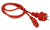 Шнур питания C13-Schuko прямая, 3х0.75, 220В, 10А, красный, 2 метра (LAN-PP13/SH-2.0-RD)