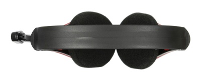 Наушники с микрофоном Оклик HS-M150 черный/красный 2м накладные оголовье (NO-003N)