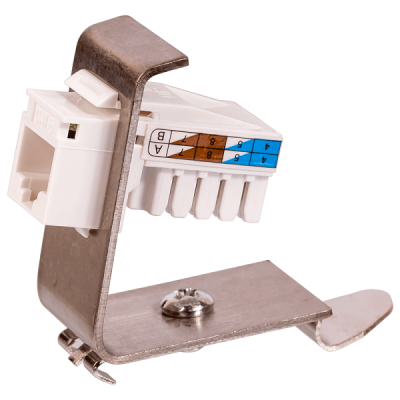 Lanmaster Рамка на DIN-рейку для установки модуля типа Keystone, металлическая (LAN-DRF-1OK-M)