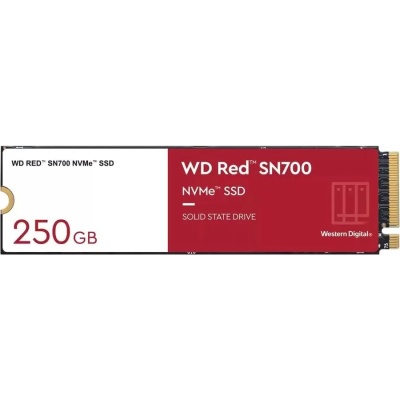 Твердотельный накопитель  250GB SSD WD RED SN700 NVMe M.2 PCI-E R3100Mb/s, W1600MB/s WDS250G1R0C