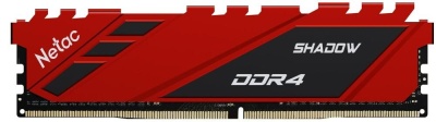 Модуль памяти Netac Shadow DDR4-3200 8G C16 Red, 16-20-20-40, 1.35V, XMP, Радиатор