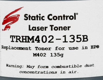 Тонер Static Control TRHM402-135B черный флакон 135гр. для принтера HP LJ M402/M426