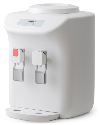 Кулер для воды Vatten D27WE, настольный, НАГРЕВ/ОХЛАЖДЕНИЕ ЭЛЕКТРОННОЕ, 2 крана, белый, 7025