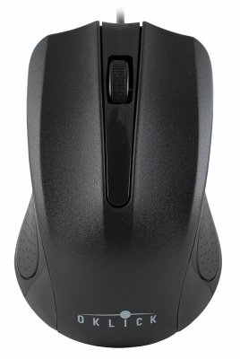 Мышь Оклик 225M черный оптическая (1200dpi) USB (2but)