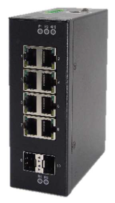 Коммутатор сети 460 с функциями обеспечения кибербезопасности, c портами 8 x 10/100/1000BaseT(X), 2 x 100/1000BaseSFP, с двумя входами питания 24 В пост.