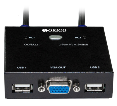 Переключатель ORIGO 2-портовый KVM-переключатель с портами VGA и USB (OKVM221/A1A)