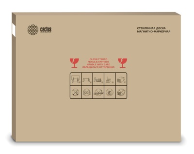 Доска стеклянная Cactus CS-GBD-90x120-BK стеклянная черный 90x120см стекло